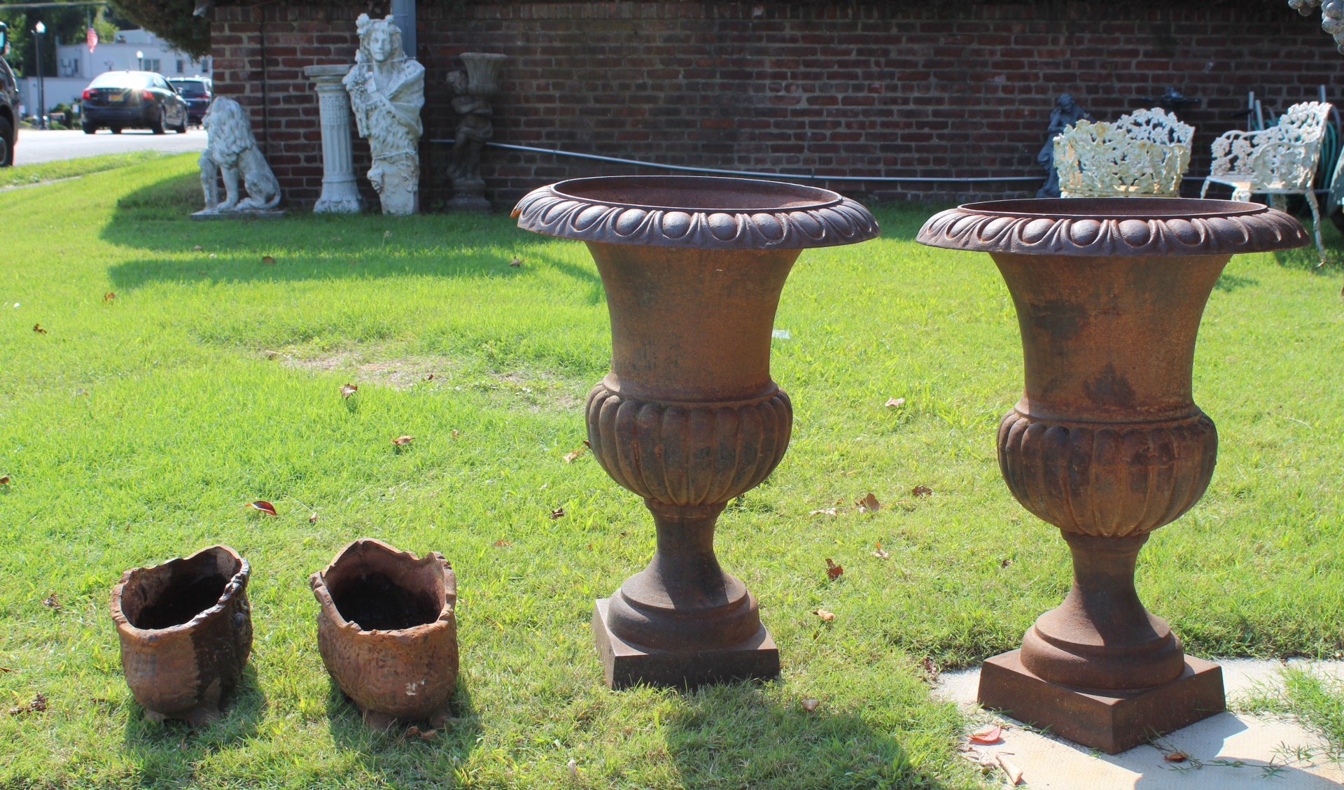 2 VINTAGE PAIRS OF CAST IRON