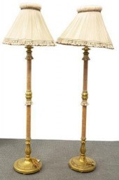 (2) VINTAGE PLEATED SHADE SING