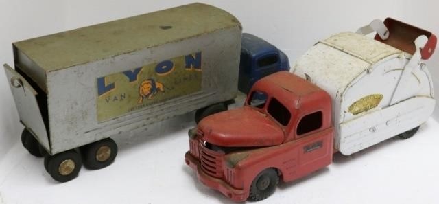 2 VINTAGE PRESSED STEEL TOYS TO