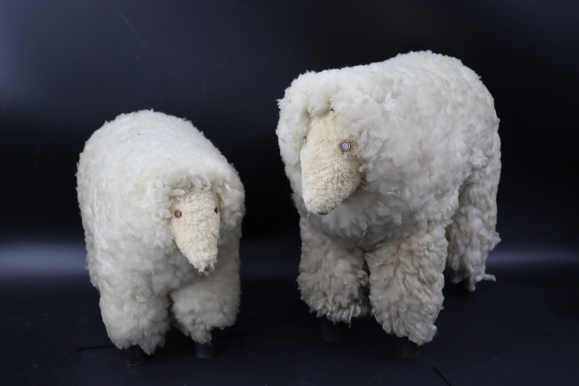 2 VINTAGE SHEEP AFTER FRANCOIS