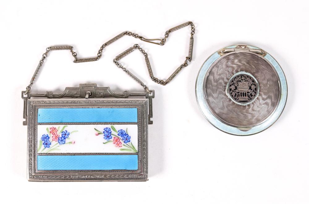 2 VINTAGE SILVER & GUILLOCHE