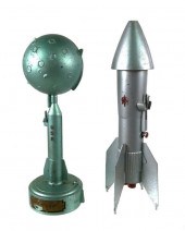 (2) VINTAGE SPACE SHIP BANKS(2