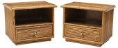 (2) VINTAGE SPLIT REED BAMBOO