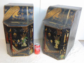 2 VINTAGE TOLE PAINT DECORATED