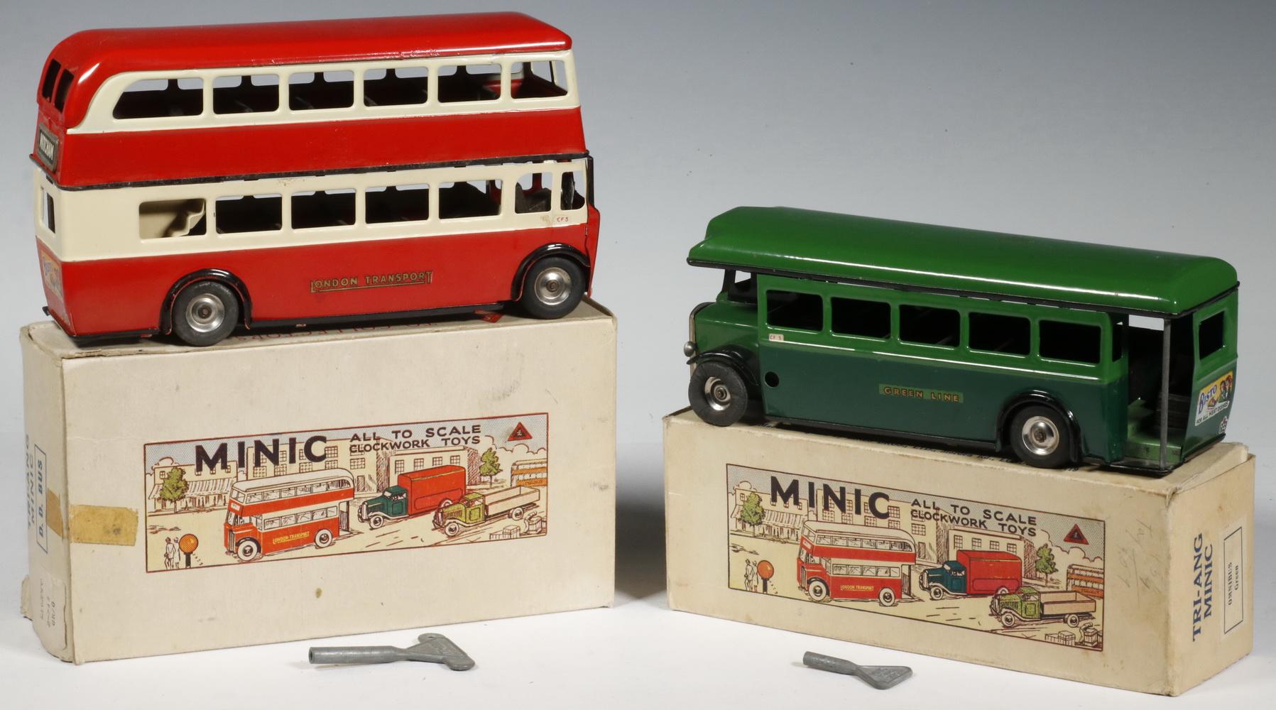 (2) VINTAGE TRI-ANG MINIC BUSES Lot