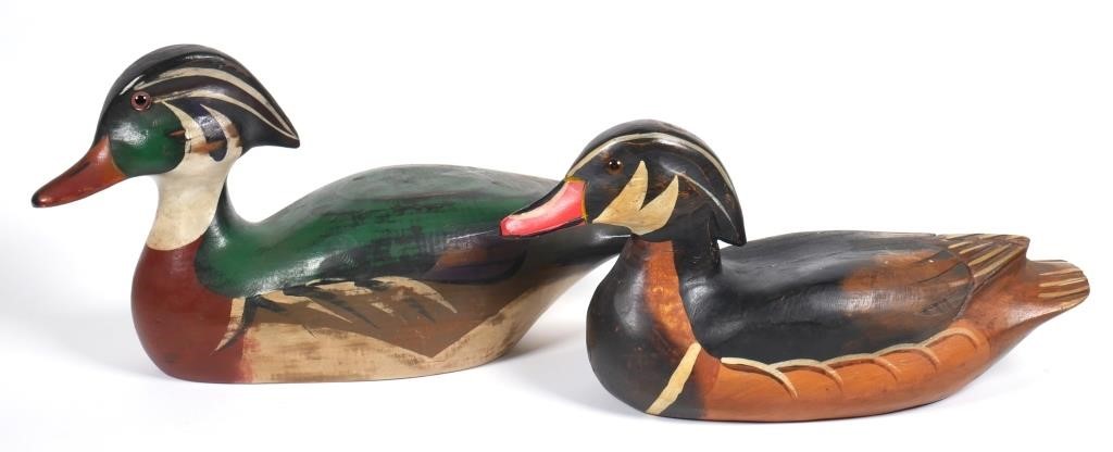 (2) VINTAGE WOOD DUCK DECOYSTwo