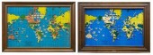 (2) VINTAGE WORLD TIME ZONE CL