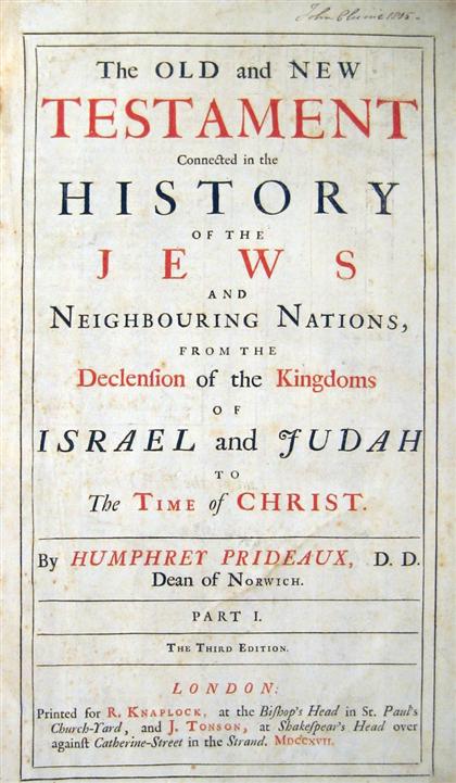 2 vols.  Humphrey, Prideaux. The