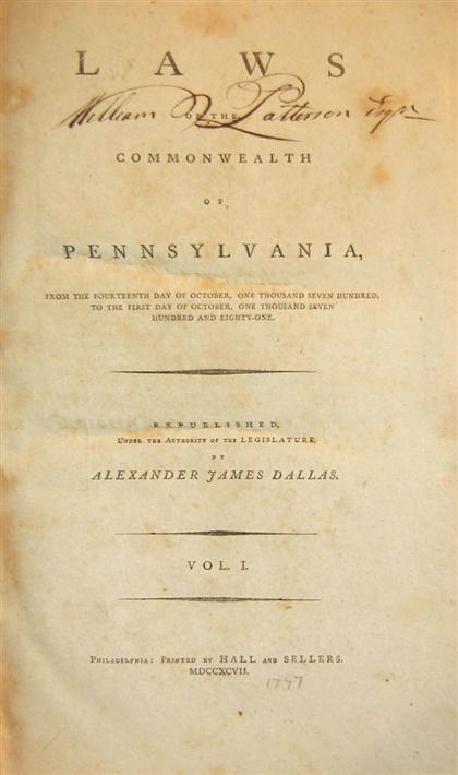 2 vols.  Laws of The Commonwealth