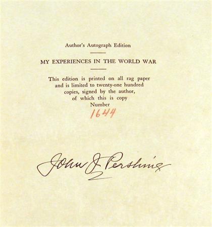 2 vols.  Pershing, John J. My