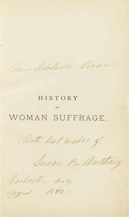 2 vols.  Stanton, Elizabeth Cady;