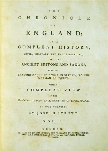 2 vols.  Strutt, Joseph. The