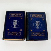 2 VOLUME LEATHER BOUND BOOK SE