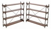 (2) WALL-MOUNTED WOOD & WROUGH