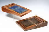 (2) WALNUT LAP DESKS - America