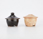 2 WARREN MACKENZIE COVERED POT