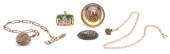 2 WATCH FOBS W/ PENDANTS & 3 P