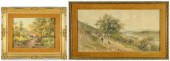 2 WATERCOLOR LANDSCAPES: FISHE