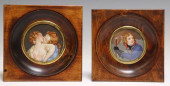 (2) WATERCOLOR MINIATURE PAINT