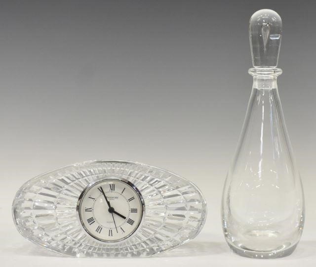 (2) WATERFORD CRYSTAL CLOCK &