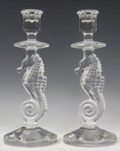 (2) WATERFORD CRYSTAL SEAHORSE
