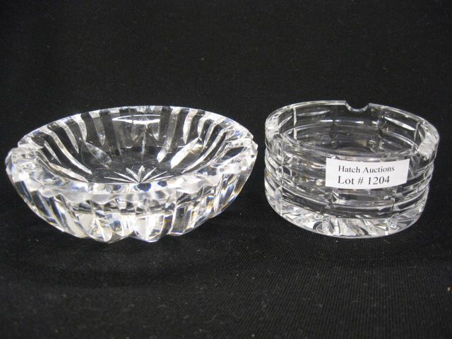 2 Waterford Cut Crystal Ashtrays
