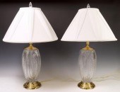 (2) WATERFORD CUT CRYSTAL TABL