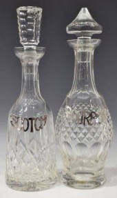 (2) WATERFORD CUT GLASS DECANT