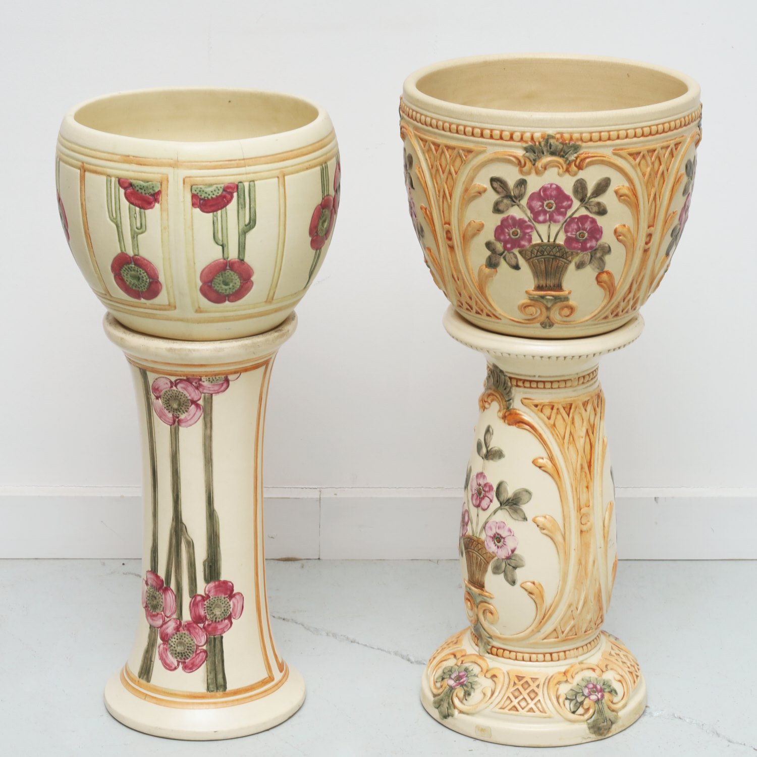 (2) WELLER POTTERY FLORAL
