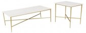 (2) WEST ELM NEVE MARBLE-TOP S