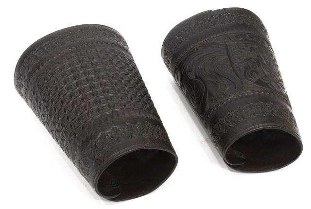 (2) WESTERN COWBOY TOOLED LEATHER
