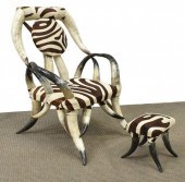 (2) WESTERN COWHIDE HORN FRAME