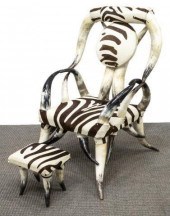(2) WESTERN COWHIDE HORN FRAME