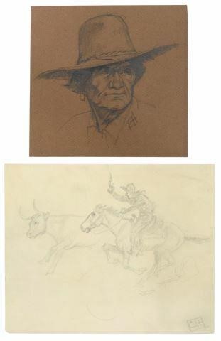 (2) WESTERN DRAWINGS, CHAS.