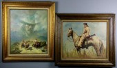 (2) Western Oil Paintings on C
