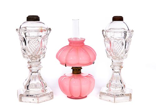 2 WHALE OIL LAMPS AND WRIGHT