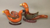 2 WHIMSICAL FOLK ART REDWARE B