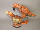 2 WHIMSICAL FOLK ART REDWARE B