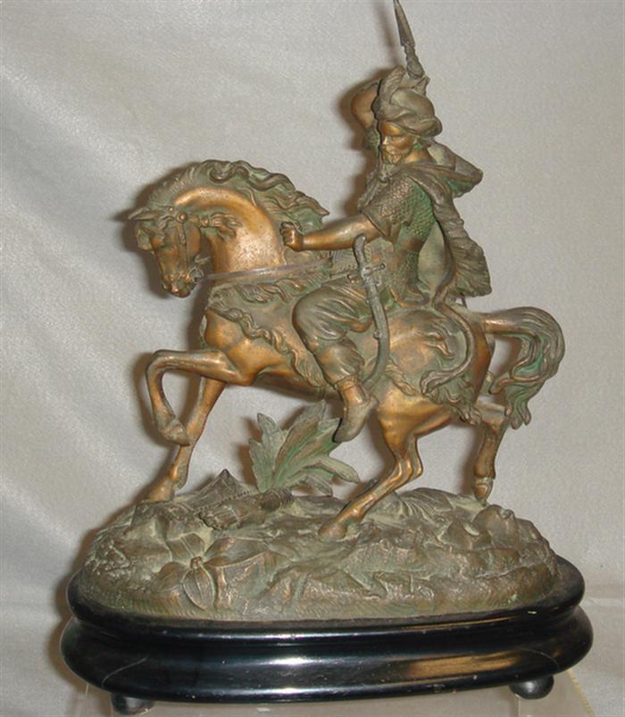 2 white metal sculptures, mounted