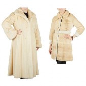 2 WHITE MINK FUR FULL LENGTH C
