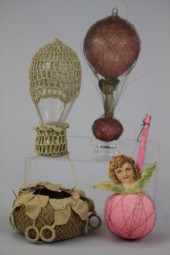 2 WIRE WRAP AIR SHIP ORNAMENTS
