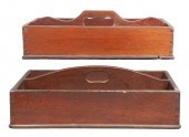 (2) Wood cutlery trays to incl
