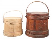 (2) Wood firkins with lids, st