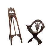 2 WOOD & MOP INLAID PIECES, CH