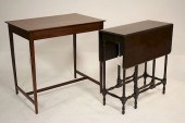 2 WOOD TABLES, 19-20TH C., ENG