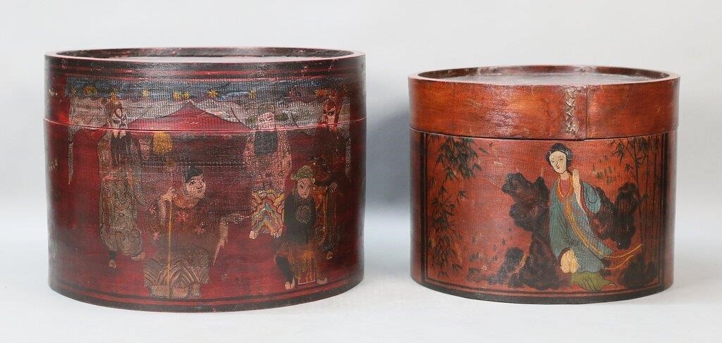 2 WOODEN CHINESE FOOD BOXES2