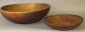 2 WOODEN KITCHEN BOWLSca. mid