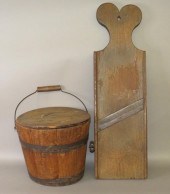 2 WOODEN KITCHEN PRIMITIVESca.