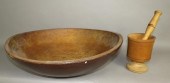 2 WOODEN TURNED KITCHEN ITEMSc