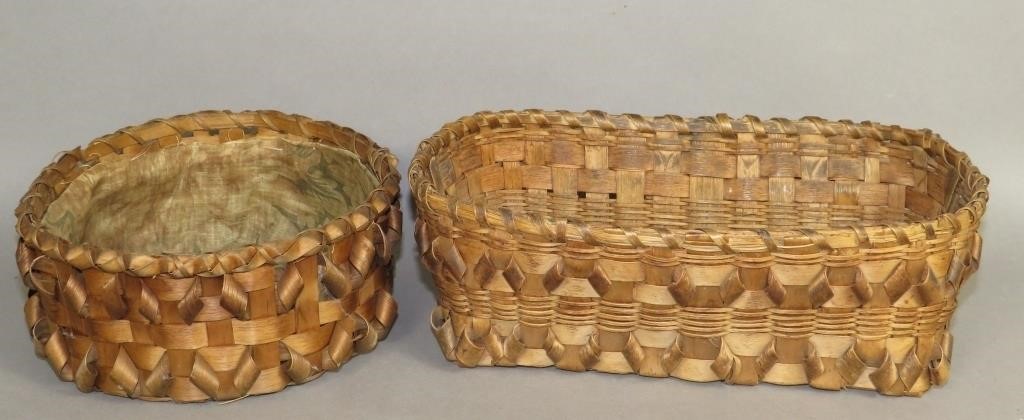 2 WOODLAND TRIBES BASKETSca.